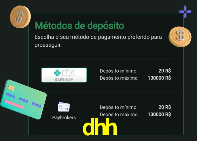 O cassino dhh oferece uma grande variedade de métodos de pagamento